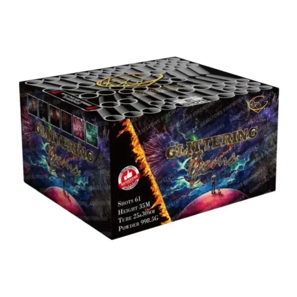 Glittering Gems - 61 Shots Barrage - Gemstone Fireworks
