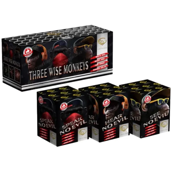 Three Wise Monkeys - Barrage - Gemstone Fireworks